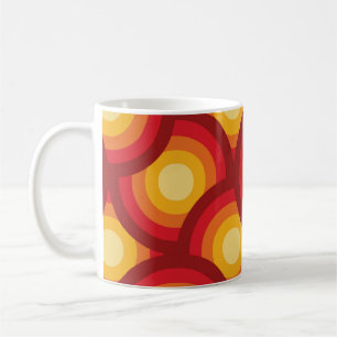 Mug Cercles géométriques groovy rétro des années 70