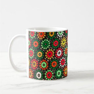 Mug Cercles Granny colorés Crochet Motif