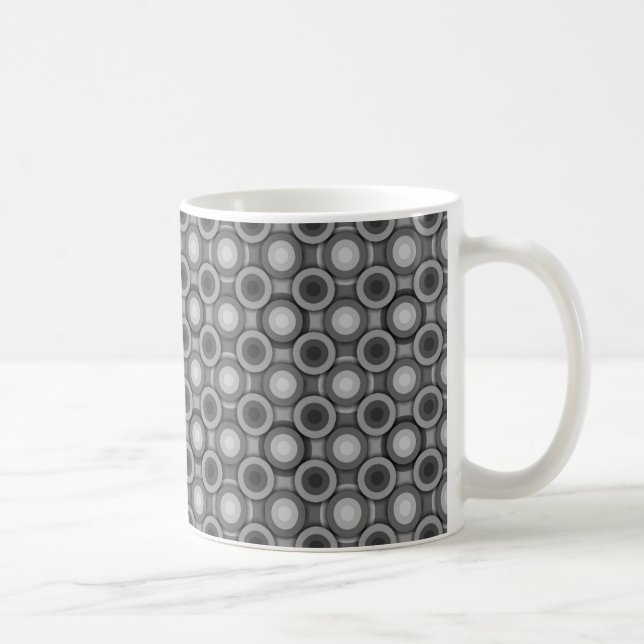 Mug Cercles gris élégant Motif (Droite)