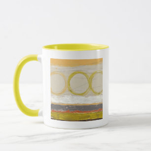 Mug Cercles jaunes et orange sur Arrière - plan multic