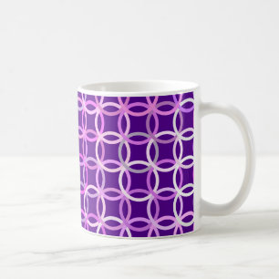 Mug Cercles Modernes du milieu du siècle, améthyste et