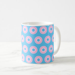 Mug Cercles rose pastel Simple Clean Minimal Bleu