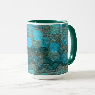 Mug Cercles solides verts et bleus
