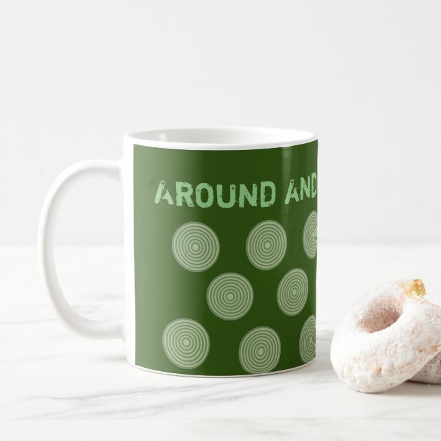 Mug Cercles verts (Avec donut)