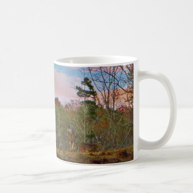 Mug Cerf avec ciel bleu rose (Droite)