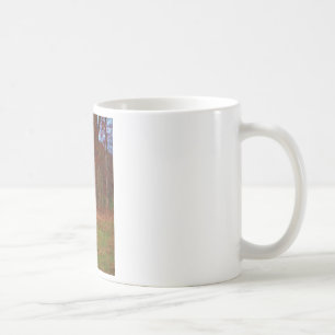 Mug Cerf, Grass vert rouge et feuilles d'or