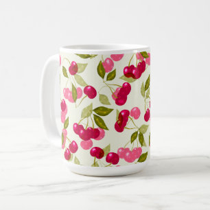 Mug Cerise rouge mûre .