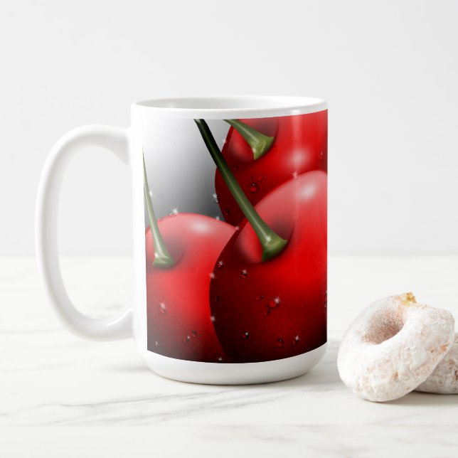 Mug Cerises avec gouttes de ragoût (Avec donut)