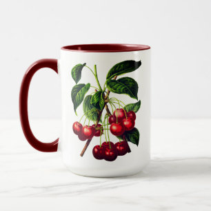 Mug Cerises botaniques vintages Imprimer