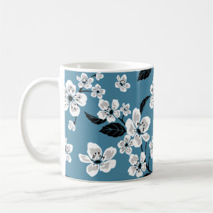 MUG CERISIER EN FLEURS - SAKURA (BLEU FUMÉ)