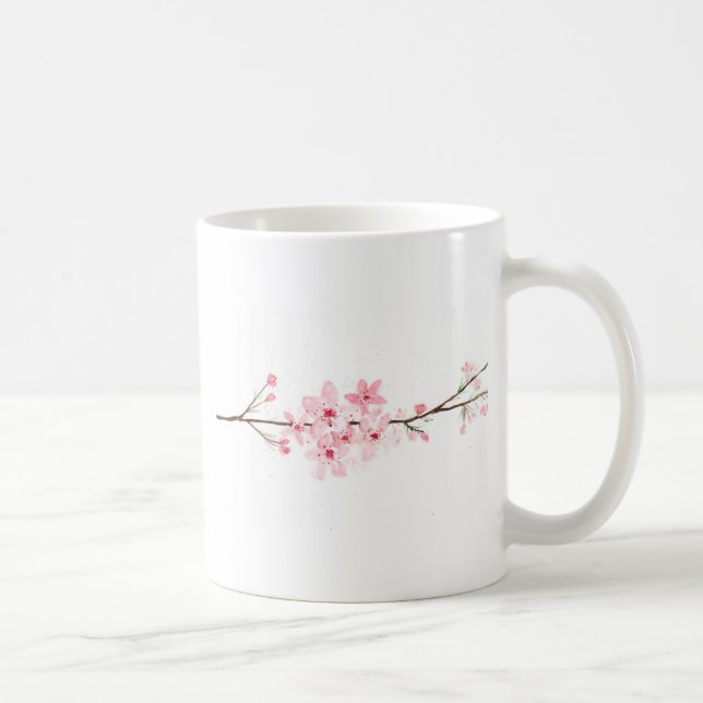 Mug Cerisiers rose fleurs sakura fleurs japonaises (Droite)