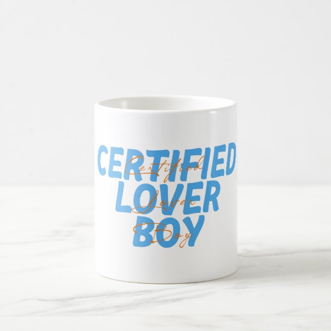 Mug "Certifié Lover Boy" Texte double (Centre)