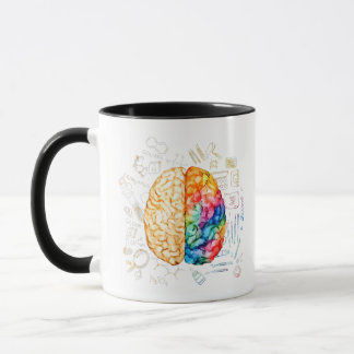 Mug Cerveau Coloré - Science Et Art - Neuroscience Ne