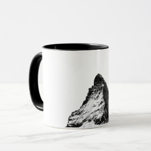 Mug Cervin de montagne alpin emblématique en noir