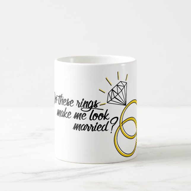 Mug Ces anneaux m'incitent-ils à sembler marié ? JEUNE (Centre)