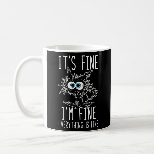 Mug C'Est Bien Je Vais Bien Tout Est Beau Chat Noir (Gauche)