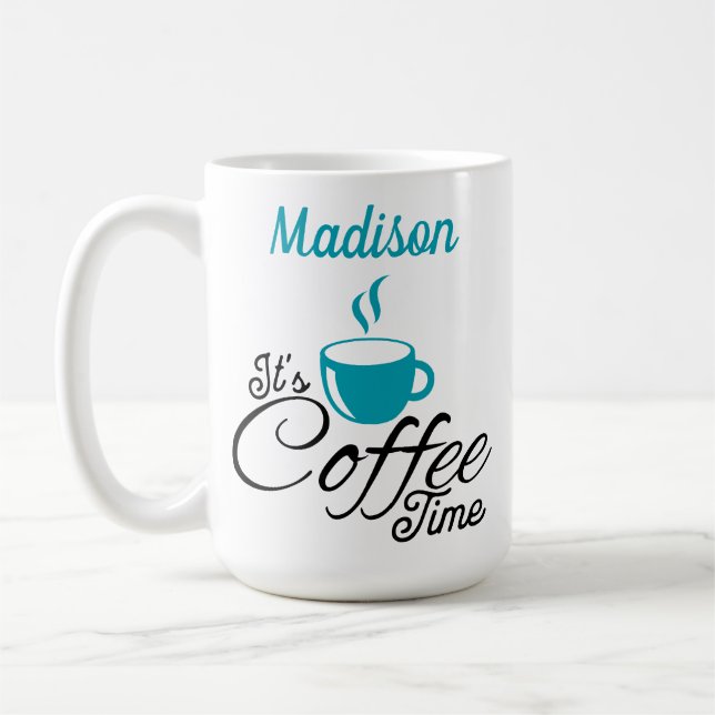 Mug C'est Café Time Aqua Design (Gauche)
