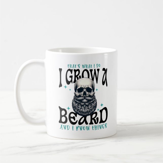 Mug C'est ce que je fais, je cultive une barbe et je c (Gauche)