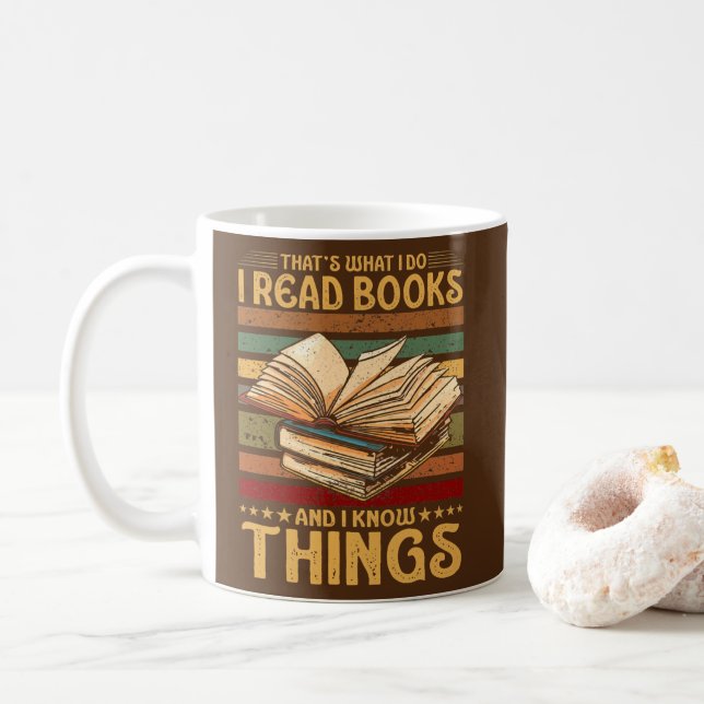 Mug C'est ce que je fais Je lis des livres et je sais  (Avec donut)