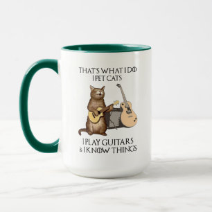 Mug C'est ce que je fais Je Pet Chats Je Joue Guitares
