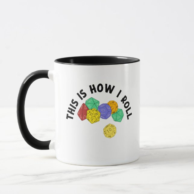 Mug C'est comme ça que je roule Funny RPG Jeu Dice (Gauche)