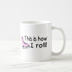 Mug C'est comment je roule le patin de glace rose