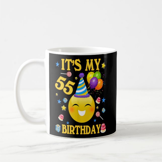 Mug C'est drôle, c'est mon 55e anniversaire 55 ans 55e (Gauche)