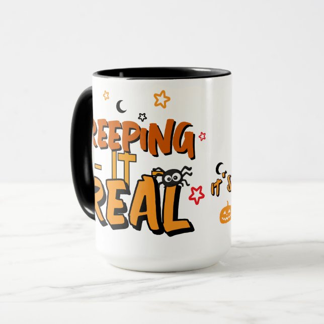 Mug C'est Halloween Drôle Cadeau Présent (Devant gauche)