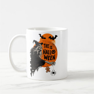 Mug C'est Halloween Sorcière Effrayante Rétro Fête Som
