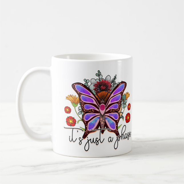 Mug C'est juste une phase Butterfly Inspirational Cita (Gauche)