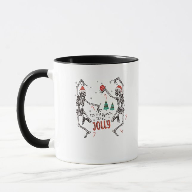 Mug C'Est La Saison Pour Jolly Funny Christmas Skeleto (Gauche)