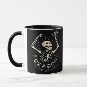 Mug C'est la saison pour un squelette d'Halloween effr