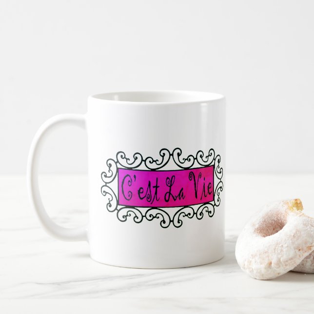 Mug C'est la vie (Plus d'options) - (Avec donut)