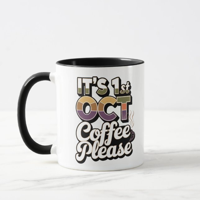 Mug C'est le 1er oct café s'il vous plaît (Gauche)