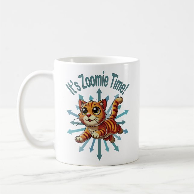 Mug C'est le temps de Zoomie le chat roux (Gauche)