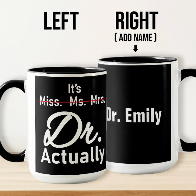 Mug C'est Mlle Mme Mme Dr. Dr. (Créateur téléchargé)