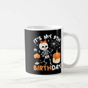 Mug C'est mon 9ème anniversaire Funny Halloween squele