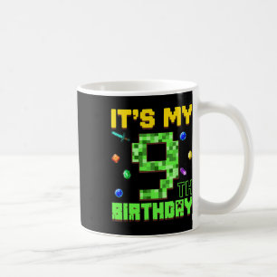 Mug C'est mon 9ème anniversaire garçon de 9 ans gamer 