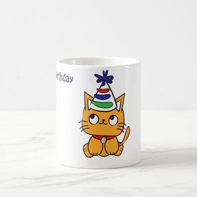 Mug C'est mon chat anniversaire (Centre)