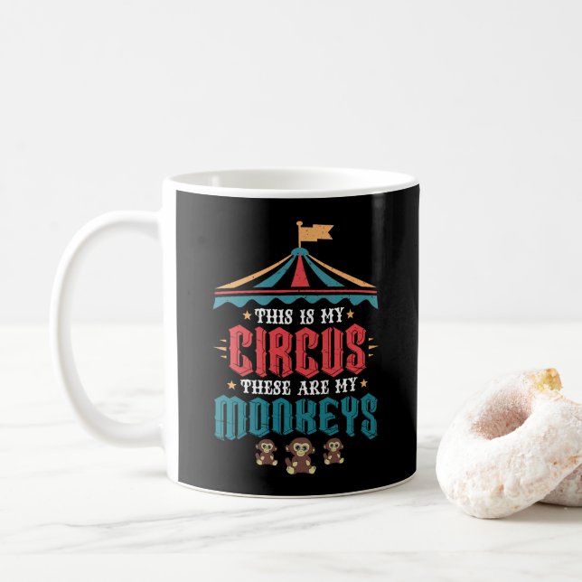 Mug C'est mon cirque, ce sont mes singes (Avec donut)