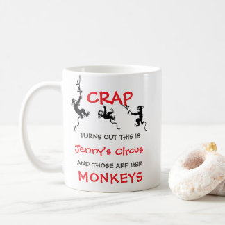 Mug C'Est Mon Cirque Ce Sont Mes Singes Nom Personnali