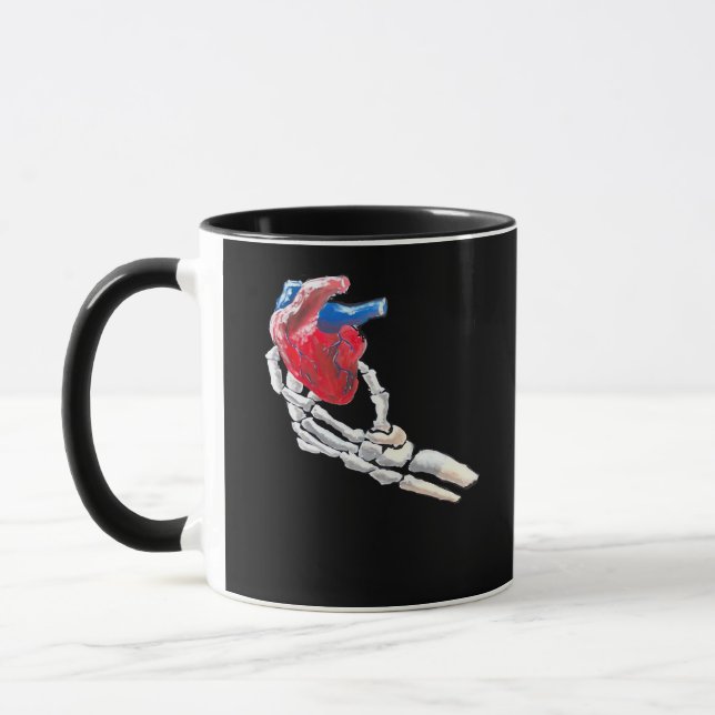 Mug C'Est Mon Coeur - Squelette Mains Coeurs (Gauche)
