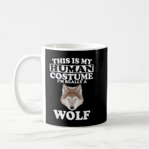 Mug C'est mon costume humain Je suis vraiment un loup 