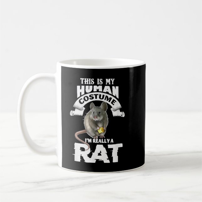 Mug C'est mon costume humain Je suis vraiment un rat (Gauche)