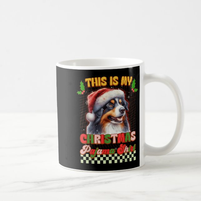 Mug C'Est Mon Pyjama De Noël Drôle Sheph Australien (Droite)