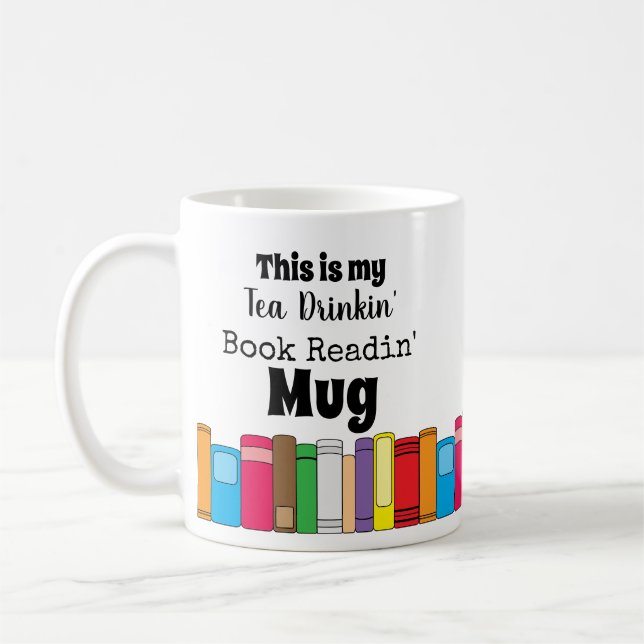 Mug C'est mon thé qui boit, la lecture du livre (Gauche)