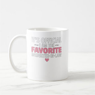 Mug C'est officiel que je suis la belle-fille préférée
