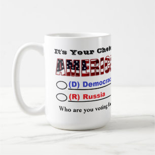 Mug C'est ton choix AMERICA. Pour Qui Votez-Vous ?