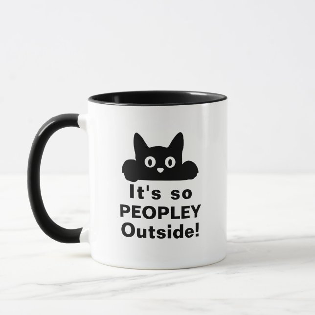 Mug C'est trop de gens, un cadeau amusant pour son Amo (Gauche)