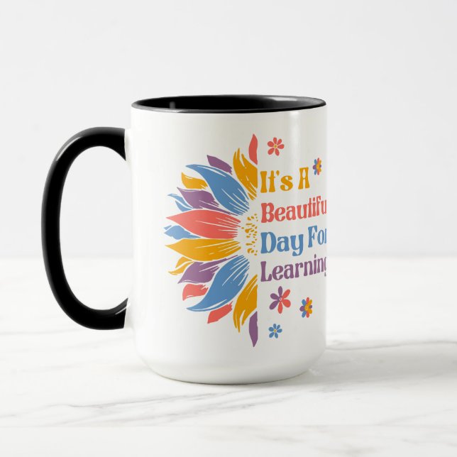 Mug C'est une belle journée pour apprendre (Gauche)